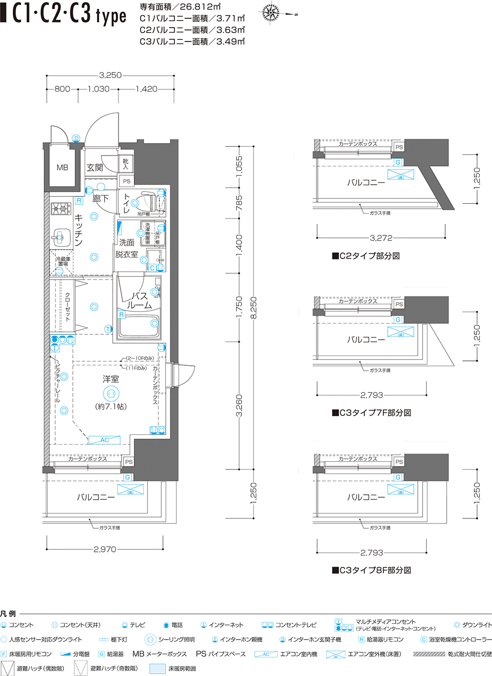 C1・C1g・C2・C2g TYPE平面図